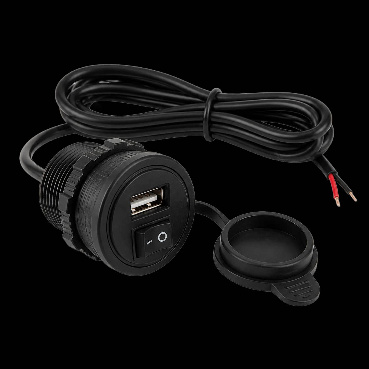 شاحن USB للموتوسيكل بمفتاح تشغيل