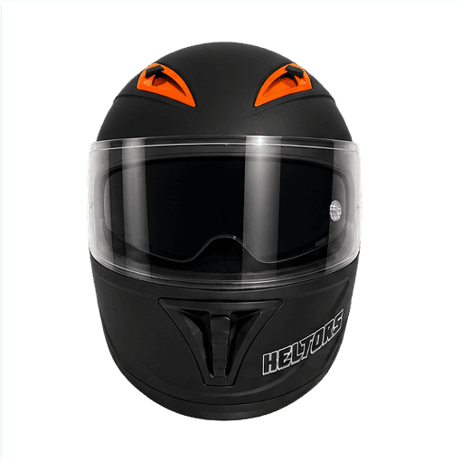 خوذة Heltors Modular X1 السوداء من الأمام
